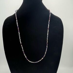 Dainty Multicolor Faceted Glass Bead Necklace